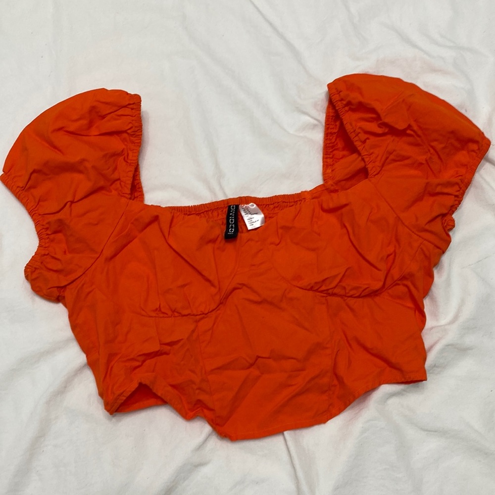 H&M Bright Orange Crop Top